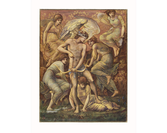 Lámina artística vintage de Cupido | El coto de caza de Cupido | Decoración de pared de amor, romance y San Valentín | Bellas artes Giclée | Regalo ecológico