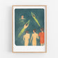 Vintage swimming fine art | Boys bathing | Edvard Munch | Cabin, lake, bathroom wall décor | Modern vintage | Eco-friendly gift