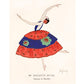 Vintage fashion plate | French dancer fine art print | 20th century carnival costume | Modern Vintage decor | Eco-friendly gift