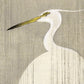 Vintage egret fine art print | Bird in grey rain | Japanese art | Art nouveau animal woodcut | Ohara Koson | Animal wall art