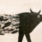 Bill Traylor Americana art | Spotted bull | Farm folk art | African American self-taught artist | Modern vintage wall décor