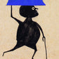 Bill Traylor Americana art | Man carrying dog or cat | Animal folk art | African American self-taught artist | Modern vintage wall décor