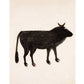 Bill Traylor Americana art | Black cow | Farm folk art | African American self-taught artist | Modern vintage wall décor