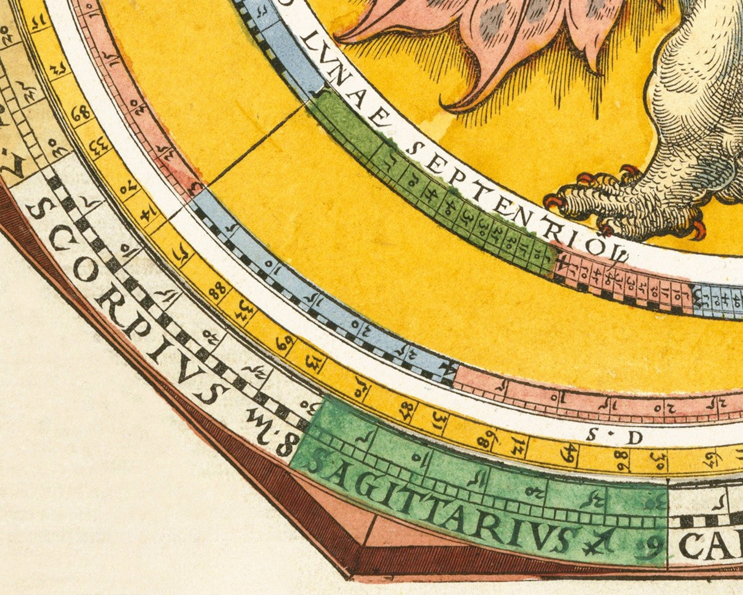 Antique Astronomy print | Astrolabe | 16th century astrology signs | Vintage dragon | Modern vintage décor | Eco-friendly gift