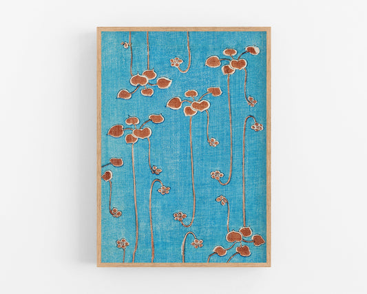 Colorful vine art | Vintage Asian pattern print | Watanabe Seitei | Kacho-ga artist | Modern vintage décor | Eco-friendly gift