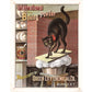 Vintage baking advertisement | Black tom cat in the kitchen | International baking soda | Cafe kitchen wall art | Modern vintage décor