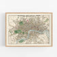 Vintage map of London | Hyde Park, Kensington Gardens, Regents Park, River Thames | Vintage British cartography | Travelers wall art