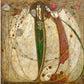 Two women as flowers print | White rose and red rose painting |  Art nouveau wall art | Margaret MacDonald Mackintosh | Female artist
