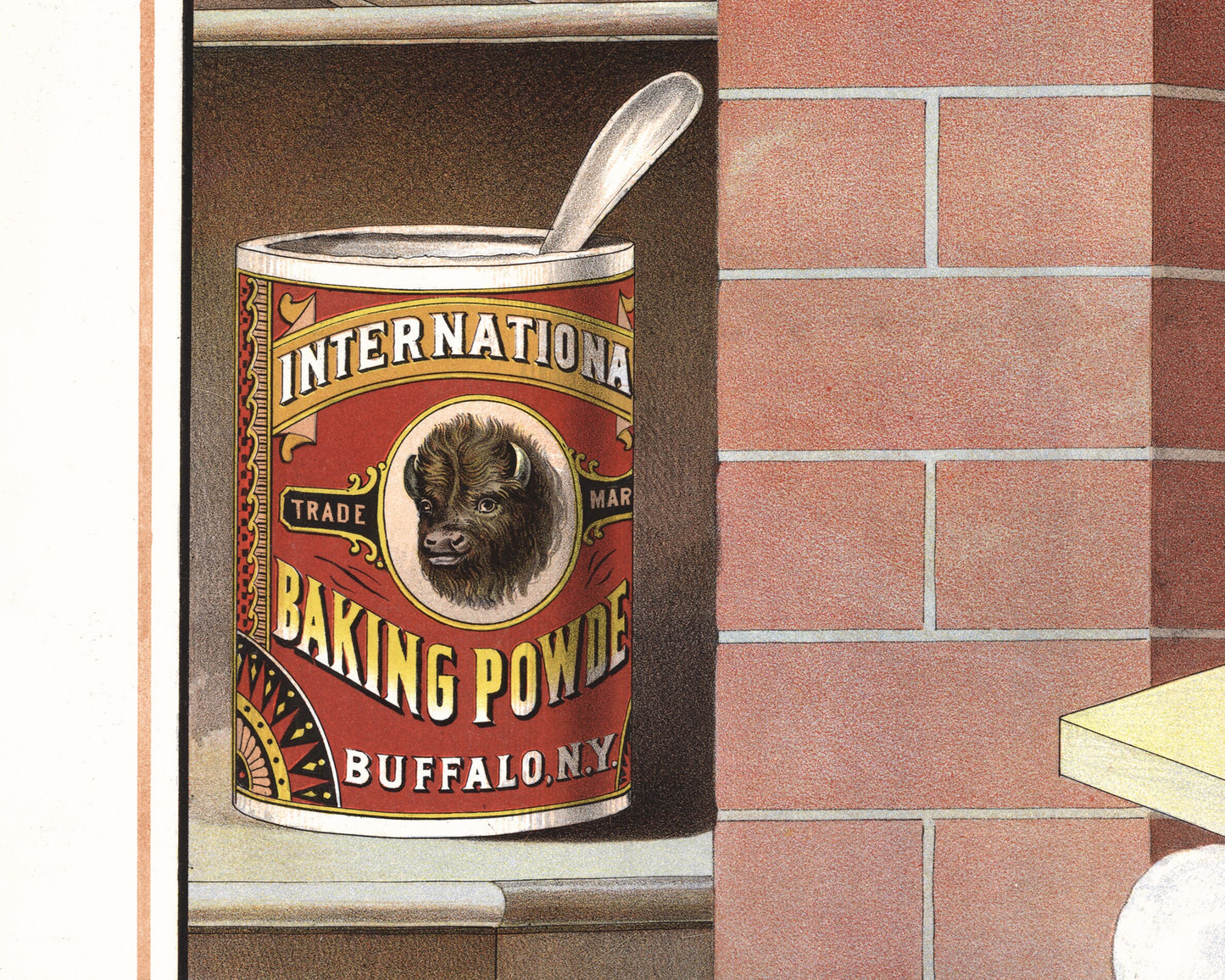 Vintage baking advertisement | Black tom cat in the kitchen | International baking soda | Cafe kitchen wall art | Modern vintage décor