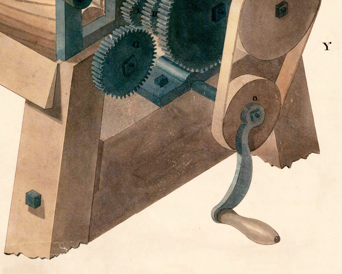 Dibujo de patente | Limpiador de algodón | Diagrama de ingeniería mecánica antigua | Innovación del siglo XIX | Inventos históricos de pequeñas empresas