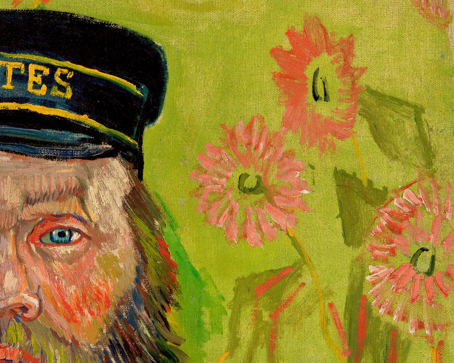 Vintage postal worker | Van Gogh's The Postman | 19th century male portrait | Bearded man art | Men in fine art |