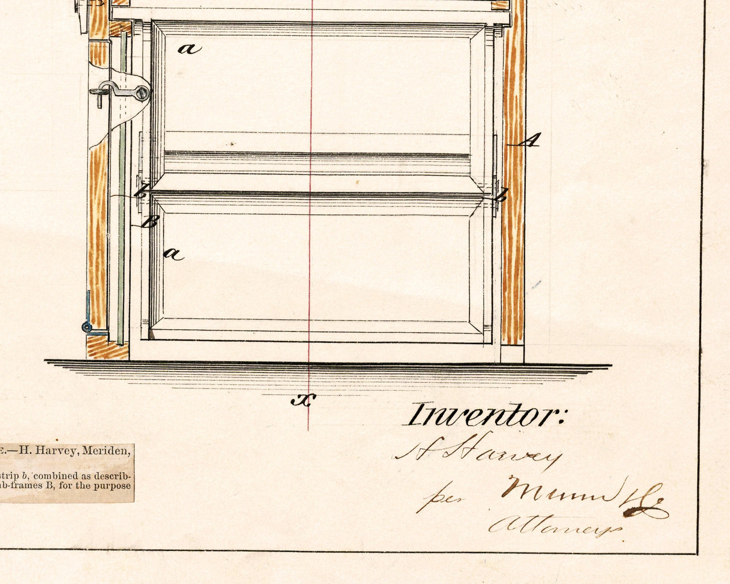 Bee Hive Drawing | Antique mechanical engineering diagram | 19th century innovation | Historical small business inventions