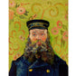 Vintage postal worker | Van Gogh's The Postman | 19th century male portrait | Bearded man art | Men in fine art |