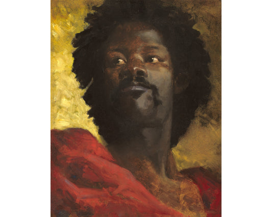 Un jefe de Abisinia | Henri Regnault | Retrato mural | Arte del siglo XIX | Arte africano antiguo | Arte tribal