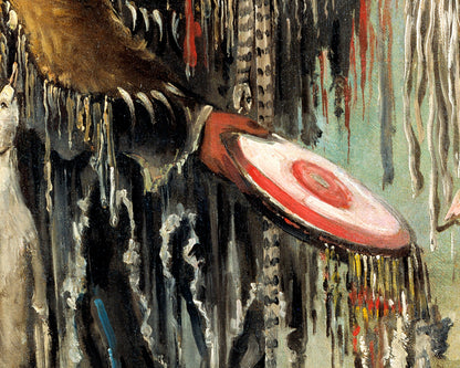 Pintura de curandero | Impresión de arte chamánico | George Catlin | Arte mural nativo americano antiguo | Arte místico | Pueblos indígenas en el arte