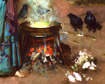 El círculo mágico de John William Waterhouse (inglés, 1849 - 1917)
