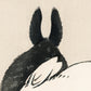 Black and white rabbits by Kōno Bairei (1844-1895)