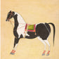 Horse art print | The Iraqi Steed Jugaldan | Animal wall art | Piebald horse and saddle | Indian artist | Bhavani Das | 1720