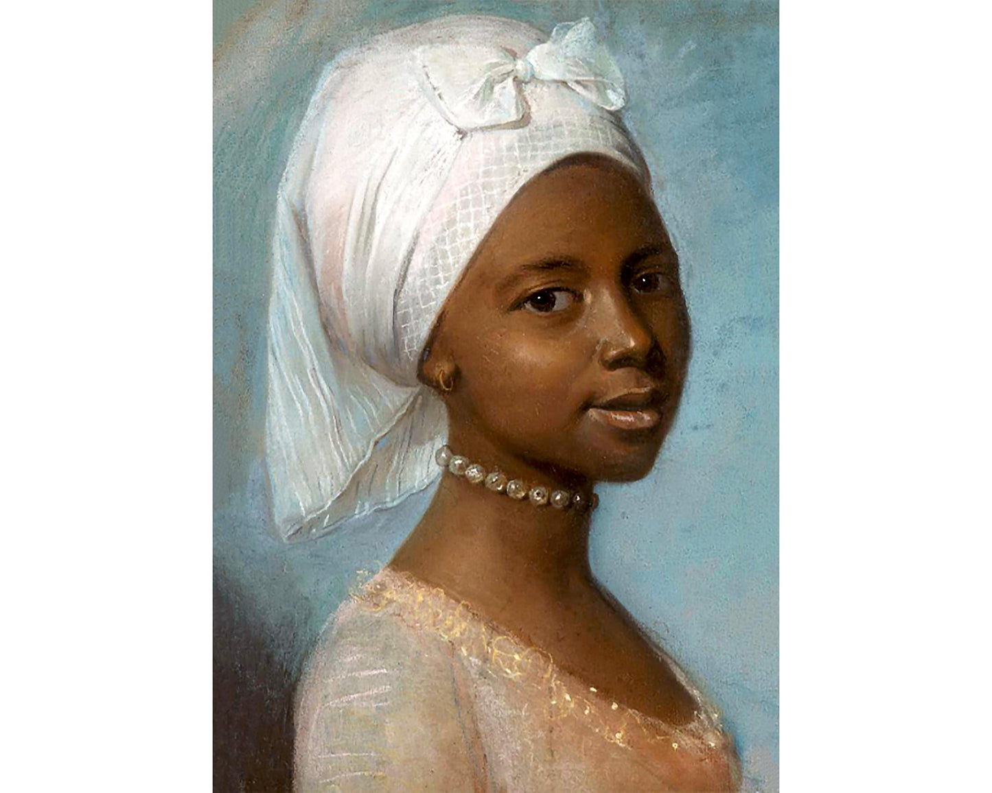 Bellas artes de una joven afroamericana de época | Retrato de una mujer joven | Jean Etienne Liotard | Arte mural en estilo retrato | Arte al pastel del siglo XVIII