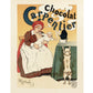 Vintage chocolate advertisement | Chocolat Carpentier | French cafe kitchen art | Coffee, tea wall art | Dog, cat, baby in art | H. Gerbault