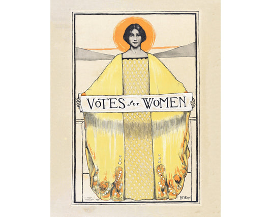 Impresión vintage de Votos para las mujeres | Movimiento sufragista | Decoración de pared estilo art nouveau | Pintura política histórica | Feminismo en el arte