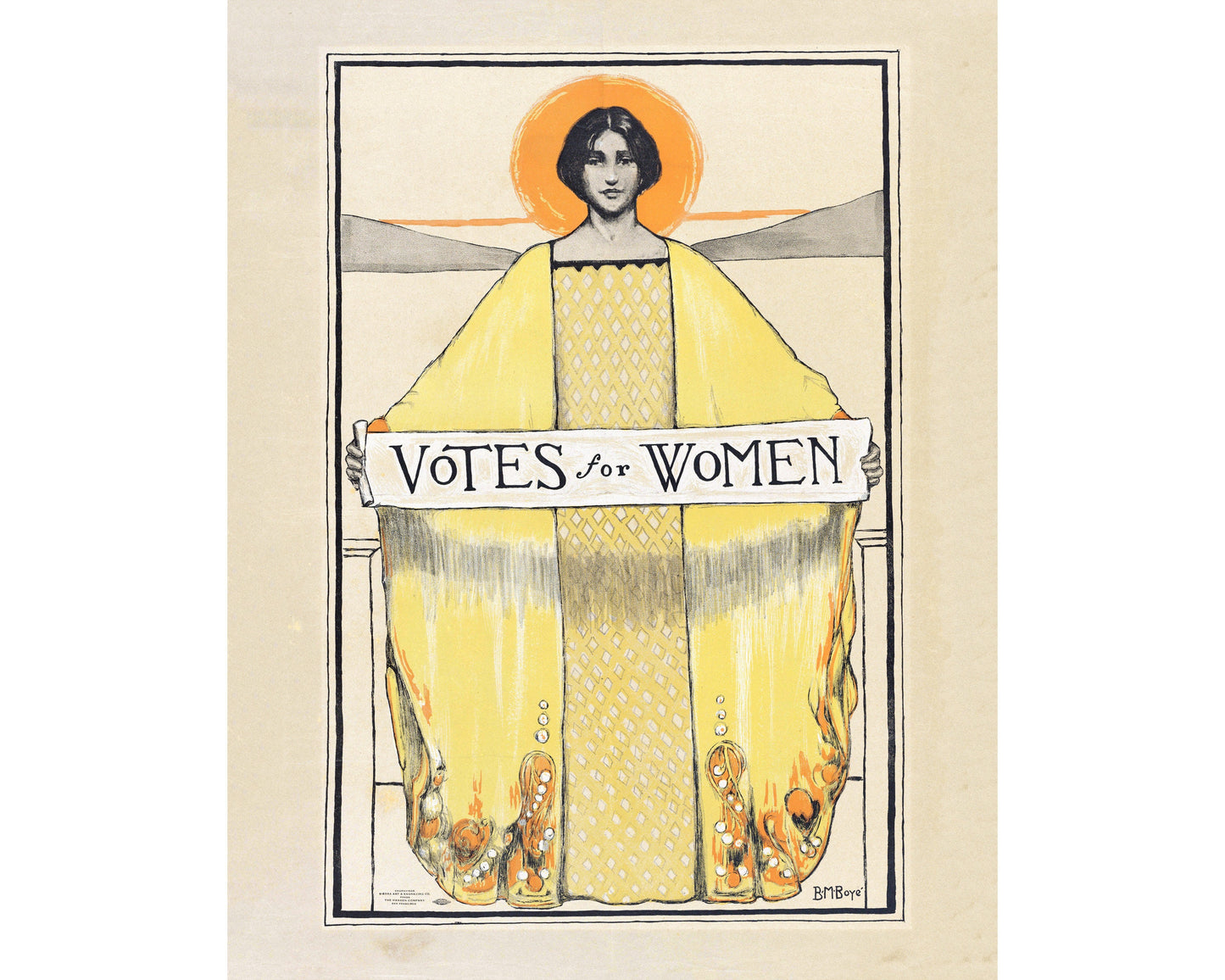 Votes for Women vintage print | Suffragette movement| Art nouveau wall decor | Historical political painting | Feminism in art