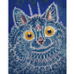 Gouache by Louis Wain - "A Cat in 'gothic' style"