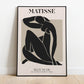 Henri Matisse Inspired Exhibition Posters | Black Neutrals | Blue Nude | A5 A4 A3 A2