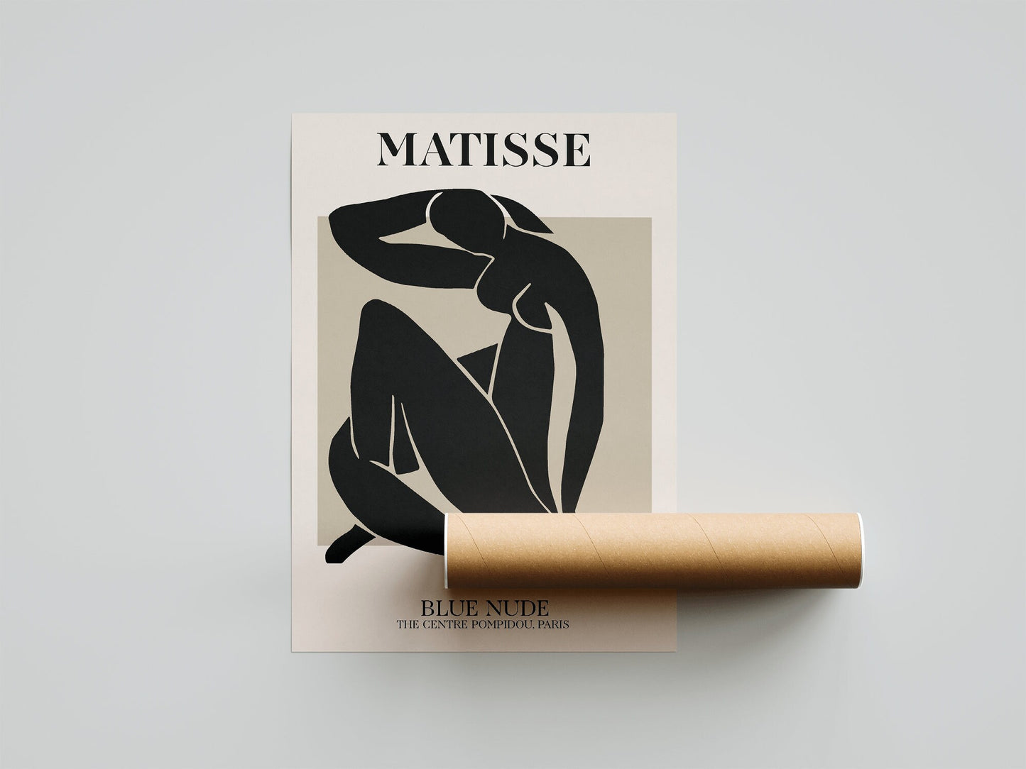 Carteles de exposiciones inspirados en Henri Matisse | Neutros negros | Desnudo azul | A5 A4 A3 A2