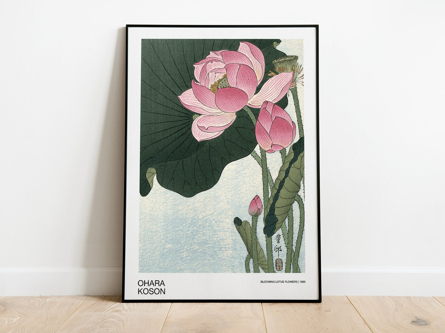 Ohara Koson - Blooming Lotus Flowers Japanese Art Print Home Décor Wall Art