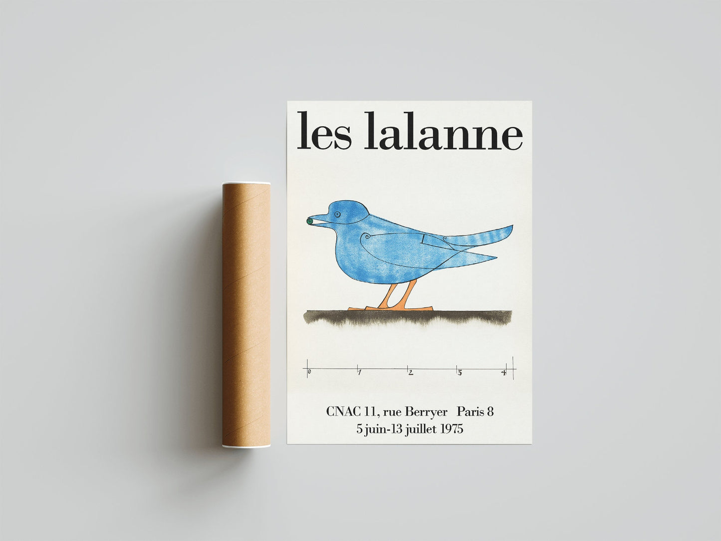 Les Lalanne Exhibition Poster Blue Bird Print Vintage Poster, Home Decor Wall Art