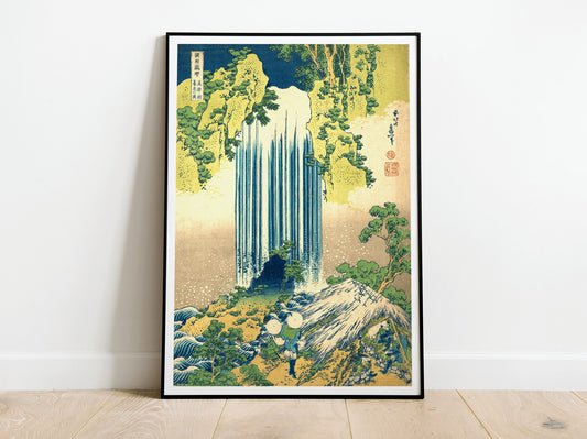 Katsushika Hokusai - Yōrō Waterfall in Mino Province, Vintage Japanese Woodblock Print, Japanese Wall Art, Home Decor