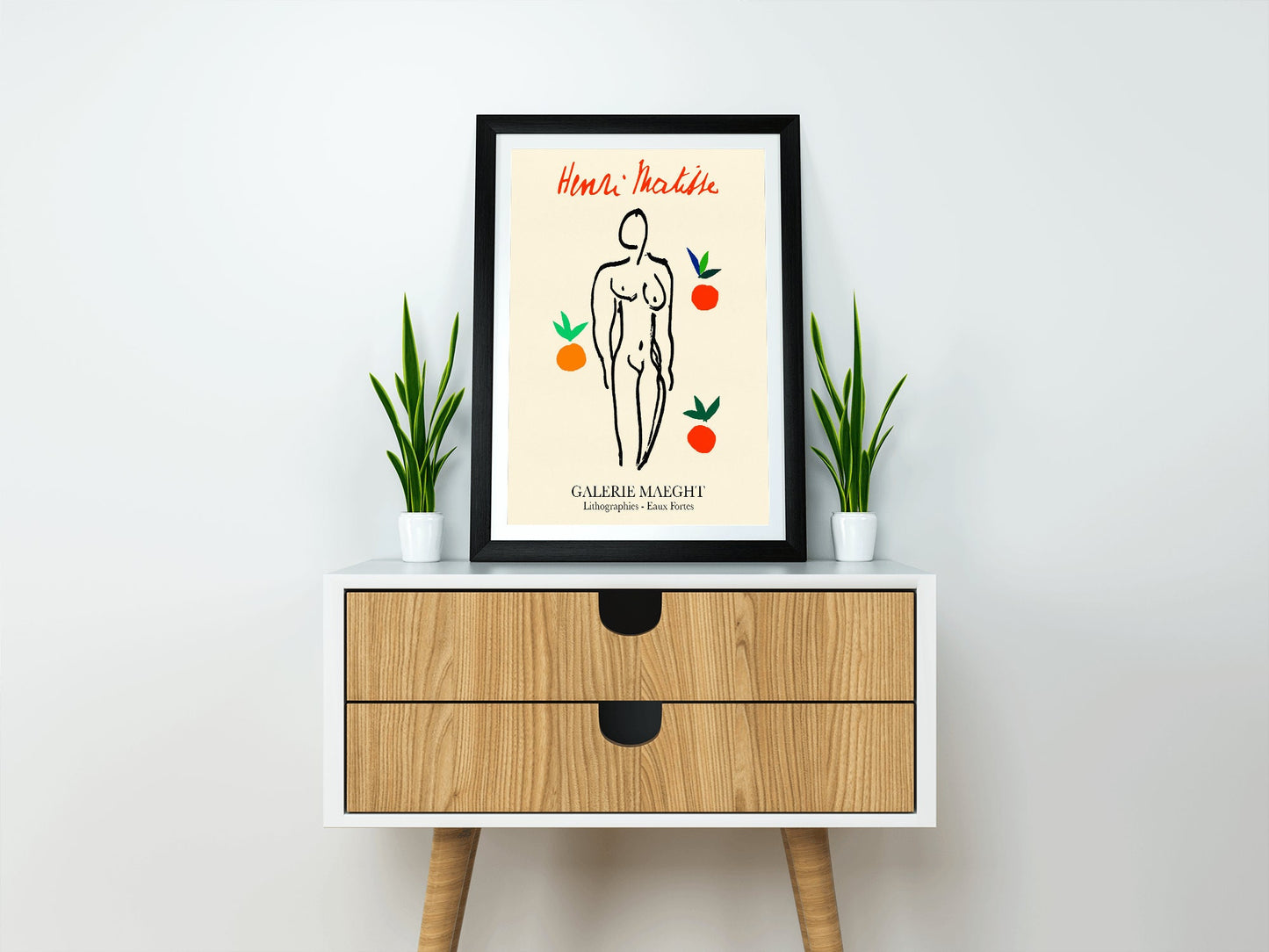 Henri Matisse Nude with Oranges Exhibition Poster, Home Decor Wall Art