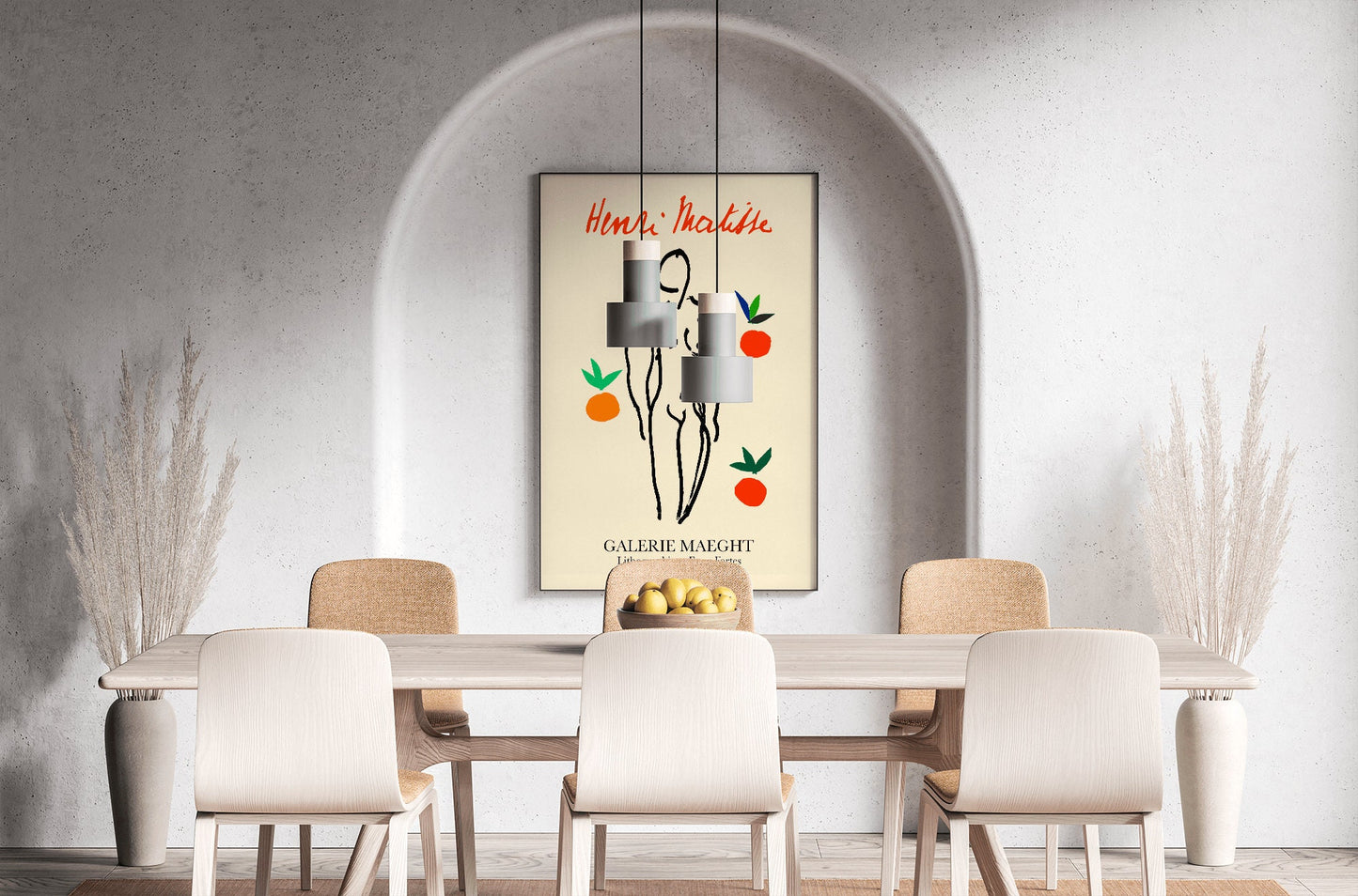 Henri Matisse Nude with Oranges Exhibition Poster, Home Decor Wall Art