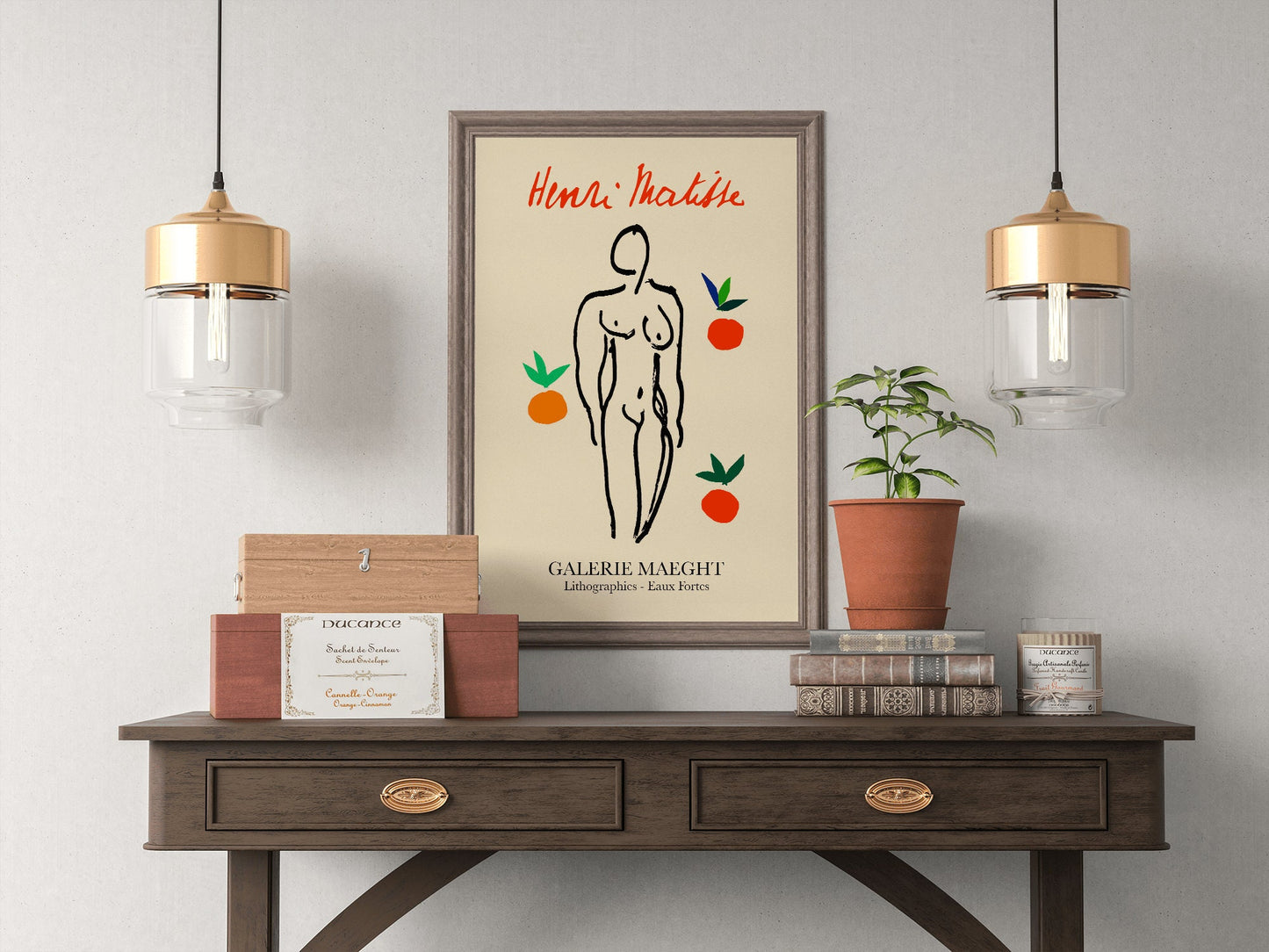 Henri Matisse Nude with Oranges Exhibition Poster, Home Decor Wall Art