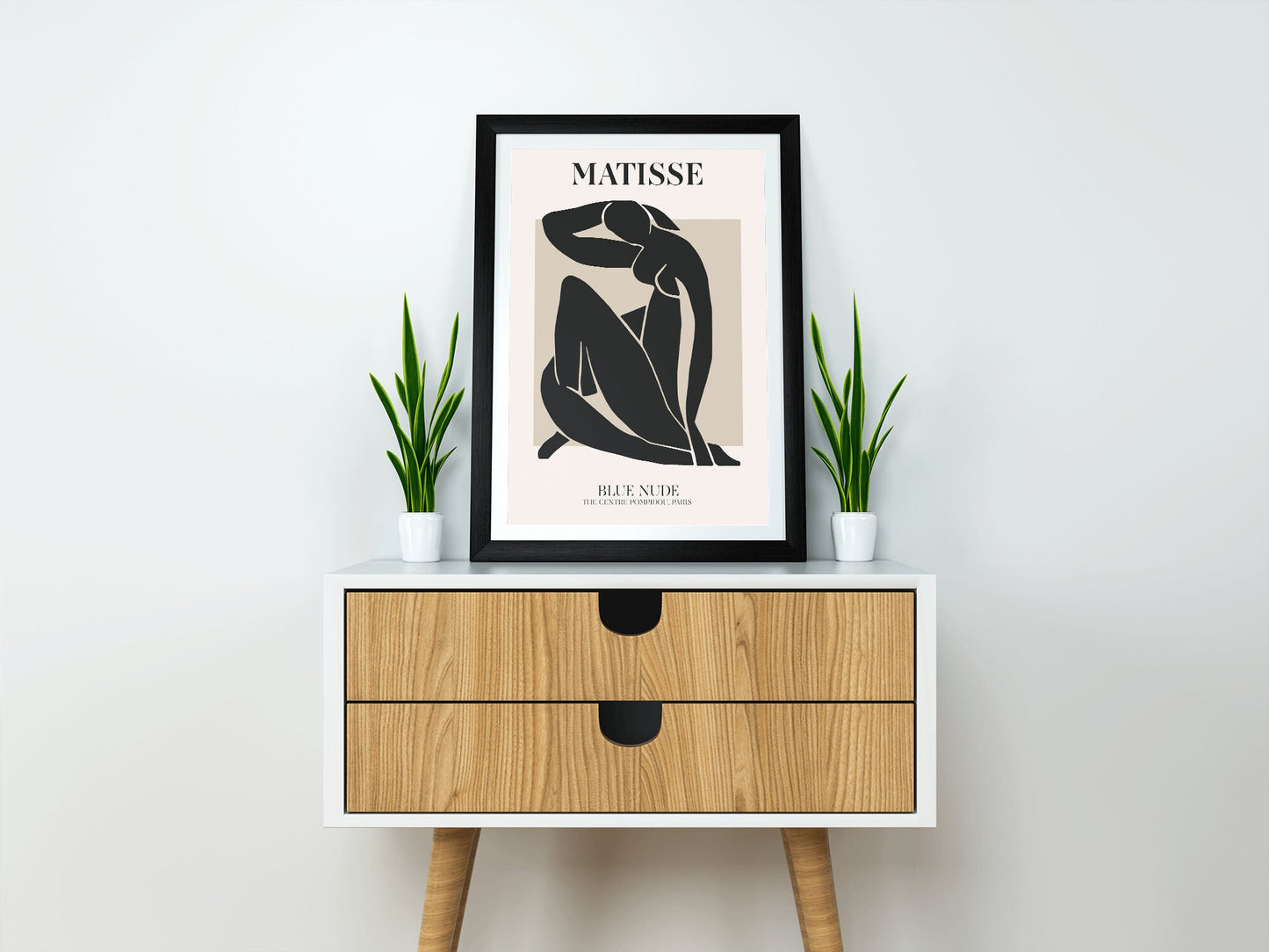 Carteles de exposiciones inspirados en Henri Matisse | Neutros negros | Desnudo azul | A5 A4 A3 A2