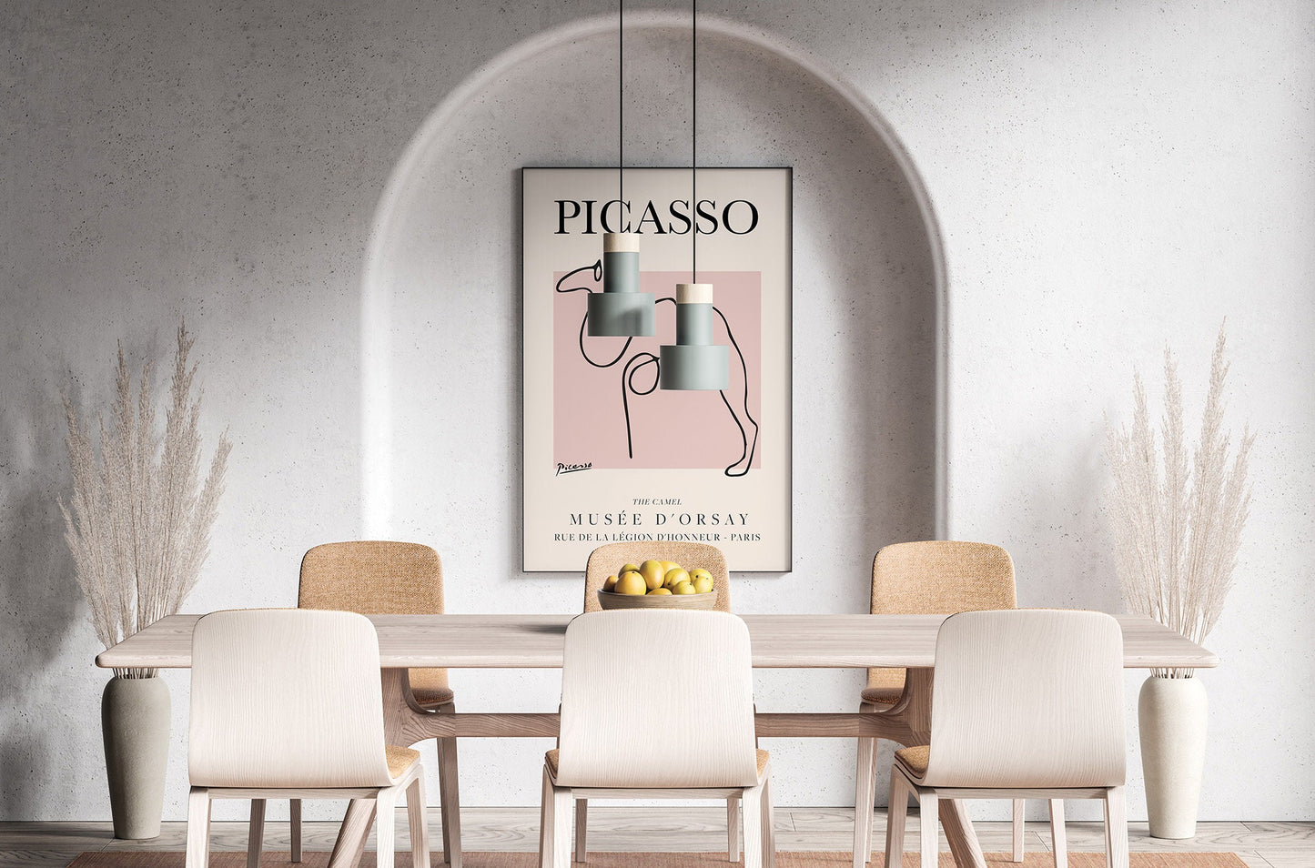 Picasso - Camel, Exhibition Vintage Line Art Poster, Minimalist Line Drawing, Ideal Home Decor or Gift Print