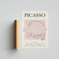 Picasso - The Pigs, Exhibition Vintage Line Art Poster, Minimalist Line Drawing, Ideal Home Decor or Gift Print