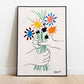 Picasso - Bouquet of Peace Flowers, Exhibition Vintage Line Art Poster, Minimalist Line Drawing, Ideal Home Decor or Gift Print