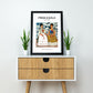 Frida Kahlo - The Two Fridas Exhibition Poster, Vintage Home Decor, Wall Art Print