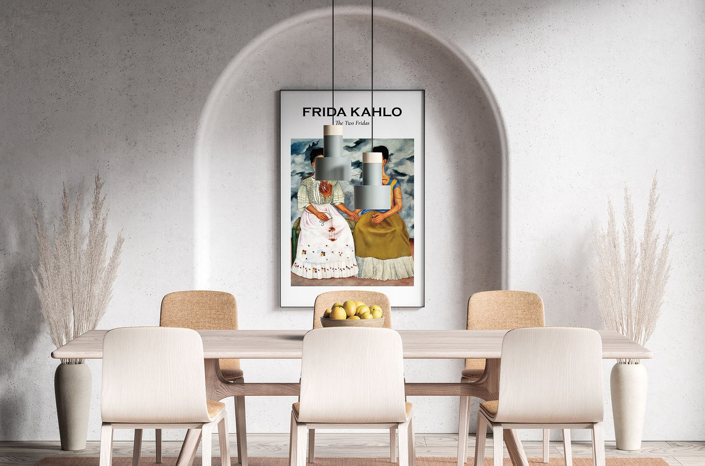 Frida Kahlo - The Two Fridas Exhibition Poster, Vintage Home Decor, Wall Art Print