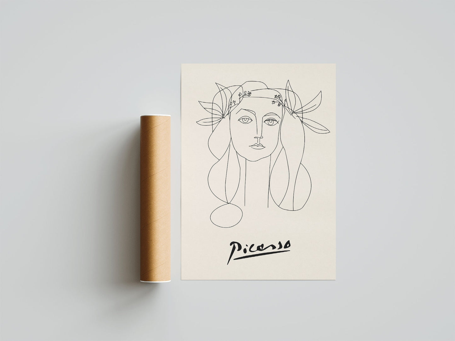 Picasso - War And Peace Female, Exhibition Vintage Line Art Poster, Minimalist Line Drawing, Ideal Home Decor or Gift Print