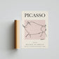 Picasso - The Pig, Exhibition Vintage Line Art Poster, Minimalist Line Drawing, Ideal Home Decor or Gift Print