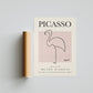 Picasso - Flamingo, Exhibition Vintage Line Art Poster, Minimalist Line Drawing, Ideal Home Decor or Gift Print