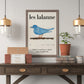 Les Lalanne Exhibition Poster Blue Bird Print Vintage Poster, Home Decor Wall Art