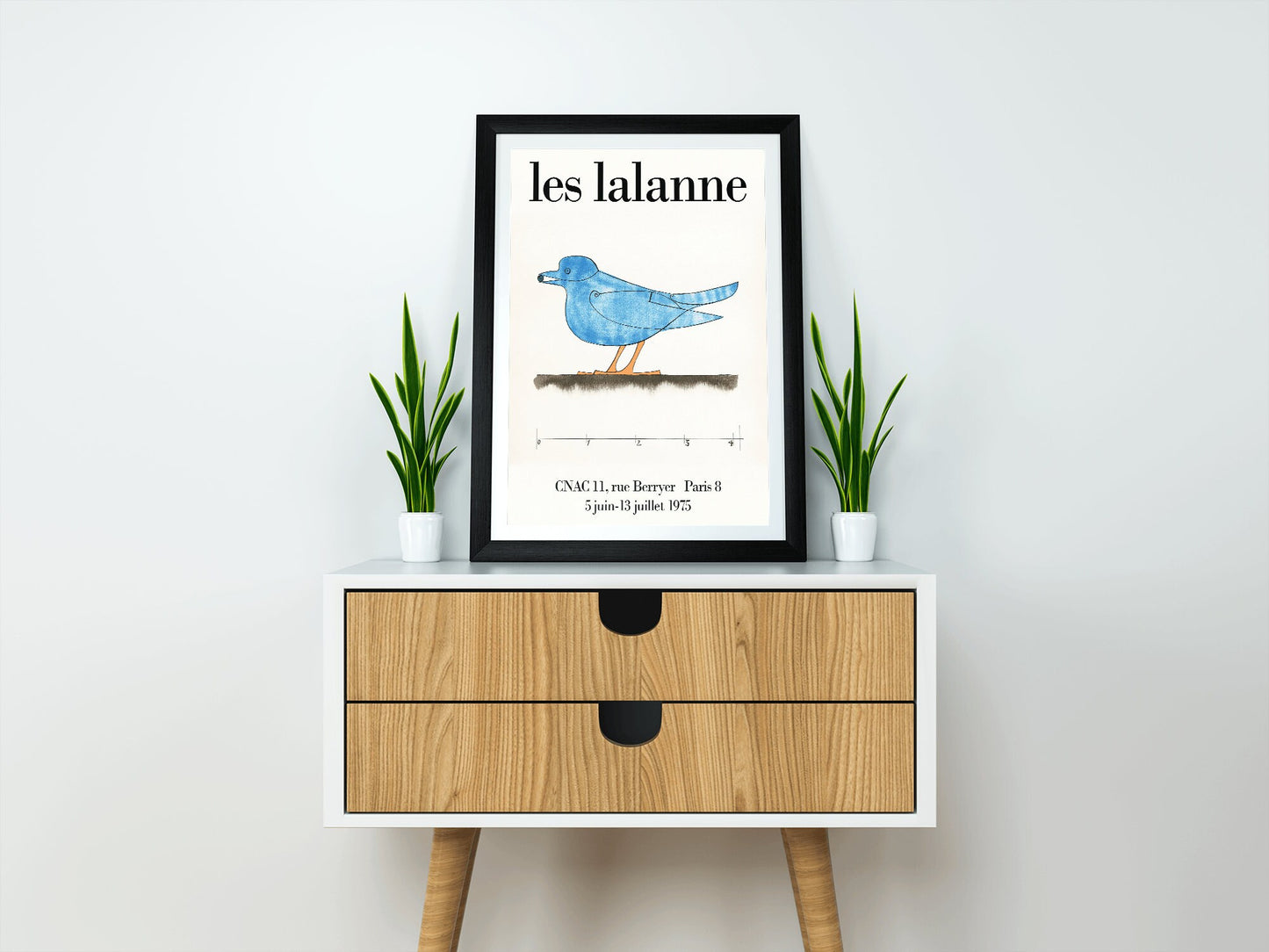 Les Lalanne Exhibition Poster Blue Bird Print Vintage Poster, Home Decor Wall Art