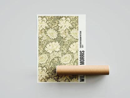 William Morris - Póster de exposición con estampado de flores de crisantemo, Art Nouveau, arte mural, decoración del hogar