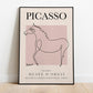 Picasso - Horse II Exhibition  Poster - Vintage Line Art Poster, Minimalist Line Drawing, Ideal Home Decor or Gift Print