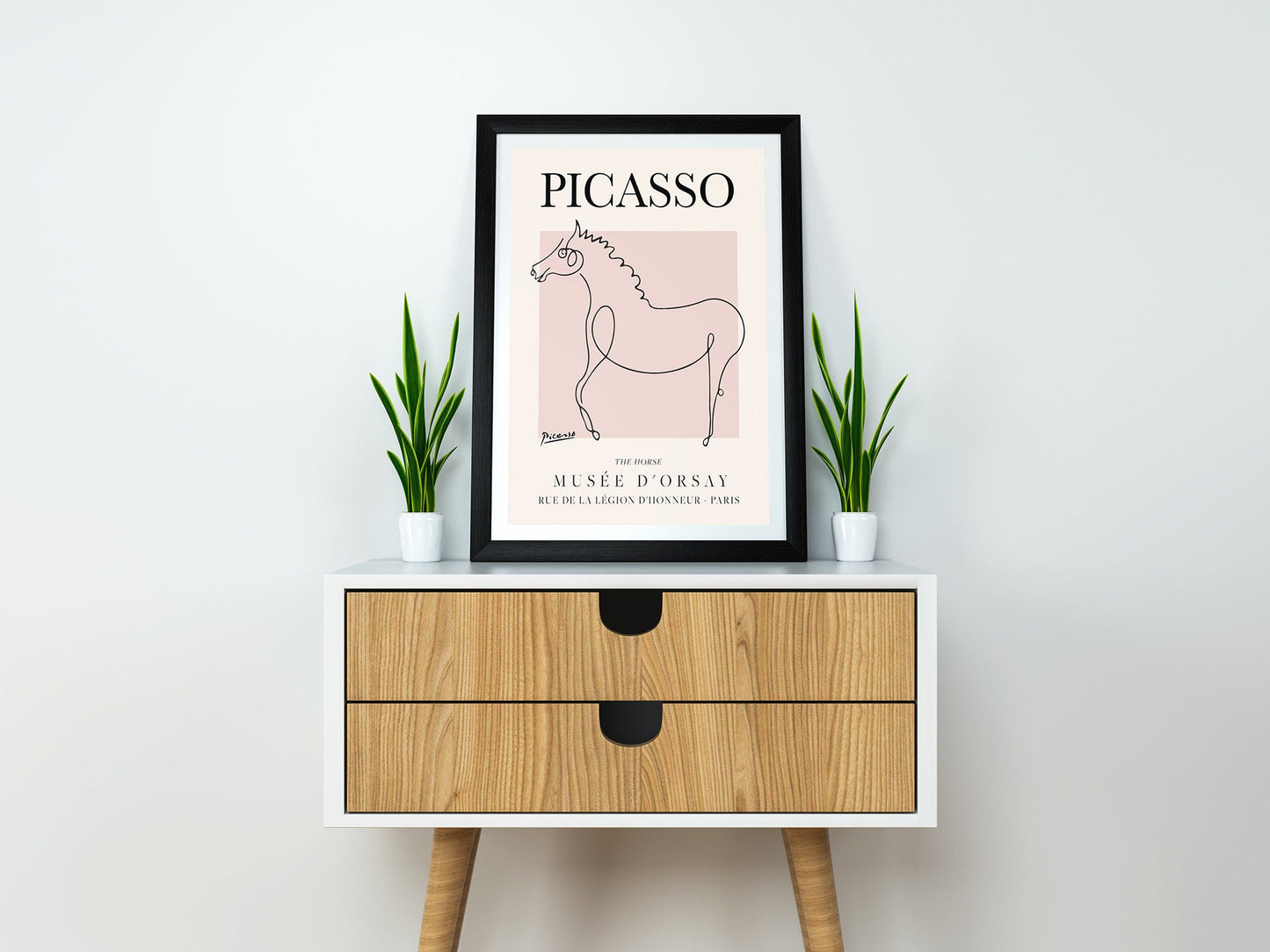 Picasso - Horse II Exhibition  Poster - Vintage Line Art Poster, Minimalist Line Drawing, Ideal Home Decor or Gift Print