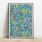 William Morris Exhibition Poster, Four Fruits Pattern, Art Nouveau, Wallpaper, Pomegranate Pattern, Home Decor, Wall Art